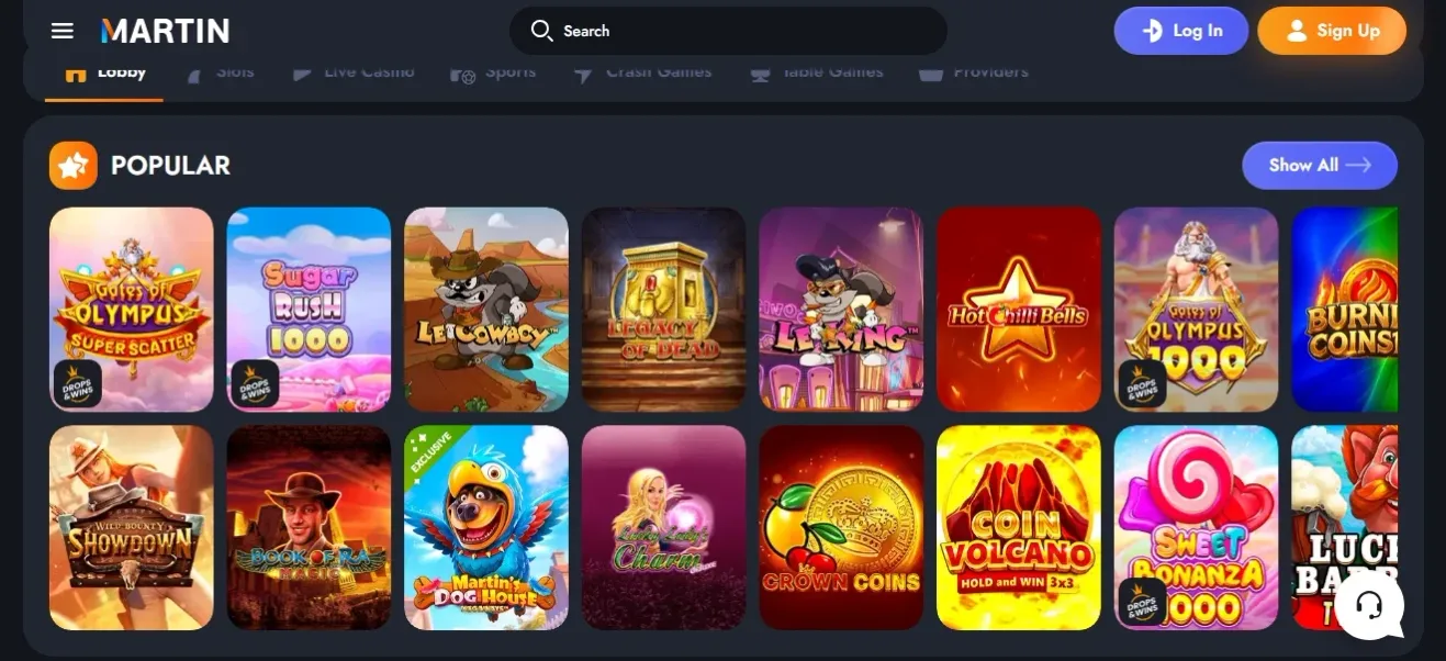 Martin casino 60% 30 gratis spins